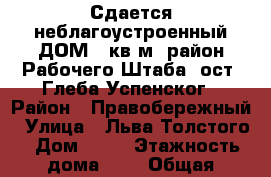 Сдается неблагоустроенный ДОМ 30кв.м, район Рабочего Штаба, ост. Глеба Успенског › Район ­ Правобережный › Улица ­ Льва Толстого › Дом ­ 10 › Этажность дома ­ 1 › Общая площадь дома ­ 30 › Площадь участка ­ 100 › Цена ­ 7 000 - Иркутская обл., Иркутск г. Недвижимость » Дома, коттеджи, дачи аренда   . Иркутская обл.,Иркутск г.